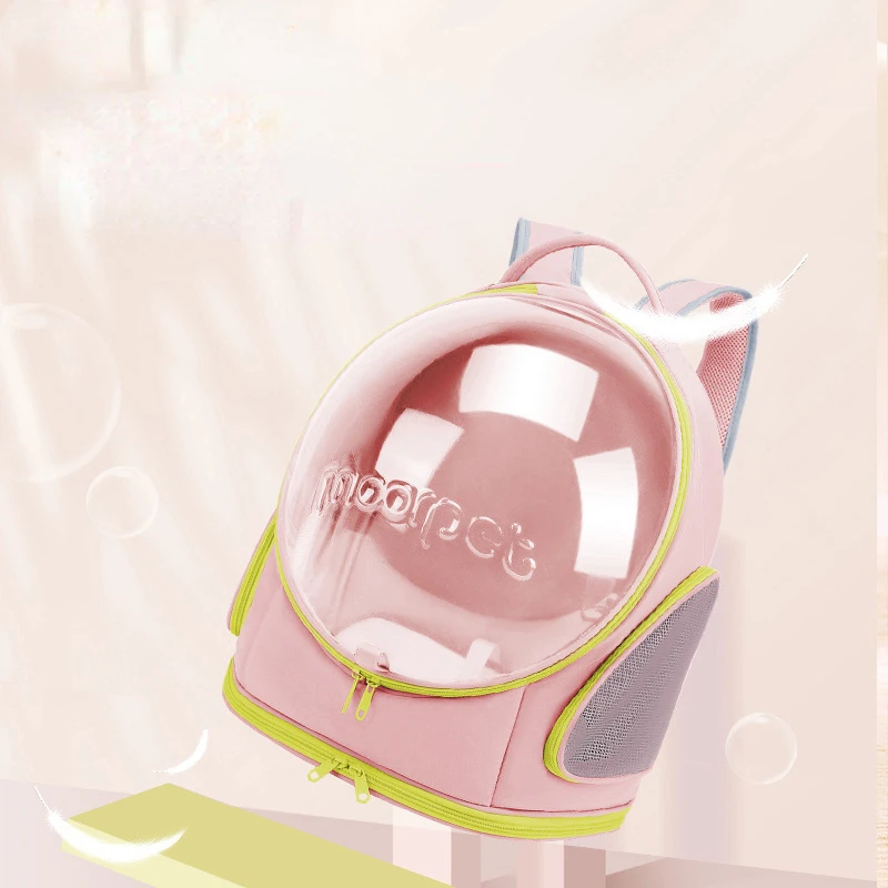 Bolsa de transporte para mascotas, mochila transparente y portátil, transpirable, cápsula espacial para cachorros y gatos - imagen 4