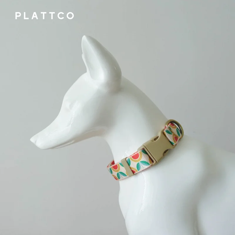 PLATTCO-Collar ajustable de nailon para perros, placa con grabado personalizado, productos para mascotas, suministros para mascotas, té de flores - imagen 3