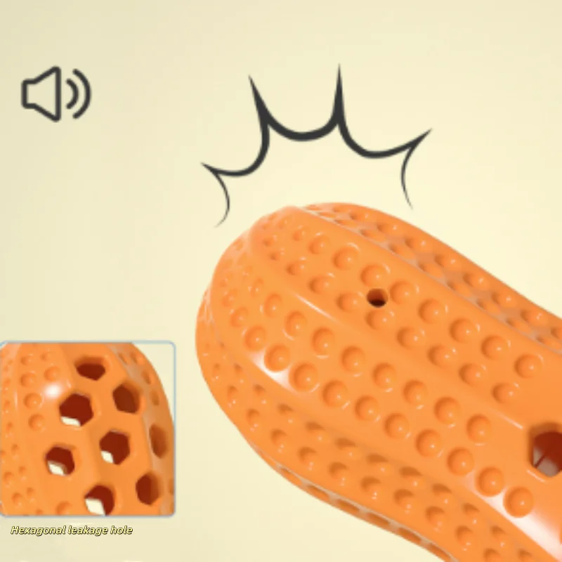 Peanut Shape TPR Pet Toy Sound Dog Teething Simulation Leak Resistant Cross-Border Interactive Dental Chew Toy for Puppies - imagen 3