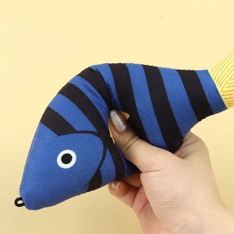 Catnip Squeaky Fish Cat Toys Interactive Kitten Teaser Pillow Chew Plaything for Indoor Cats Pet Supplies - imagen 4
