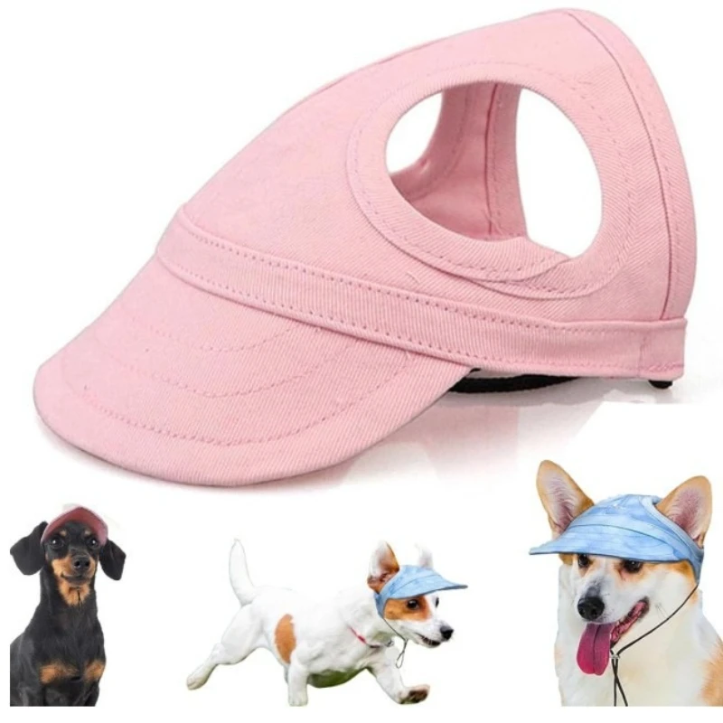 Sombrero para el sol para perros con orificios para las orejas, gorra de béisbol para mascotas para protección solar, visera de viaje al aire libre para mascotas lindas, accesorio deportivo de verano - imagen 3