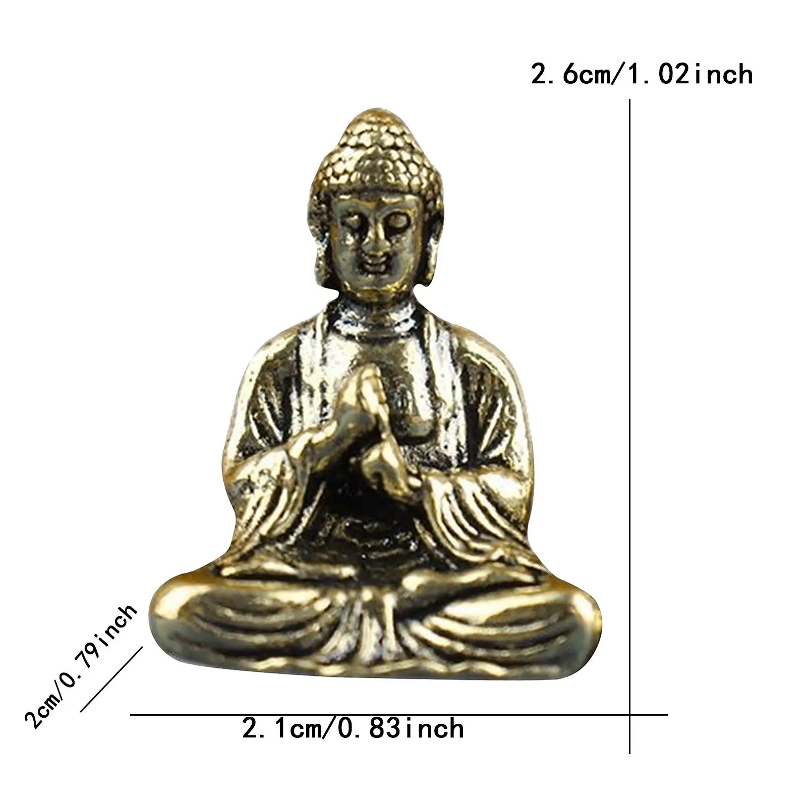 Mini Brass Sakyamuni Buddha Statue Compact Meditation Seated Pose Metal Sculpture Small Pocket Buddha Figurine for Dollhouse Car Mini Brass Sakyamuni Buddha Statue Compact Meditation Seated Pose Metal Sculpture Small Pocket Buddha Figurine for Dollhouse Car