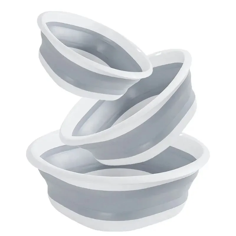 Lavabo plegable portátil para mascotas, lavabo de compresión grande para perros y gatos, viaje, baño, limpieza de patas, alimentación, suministros para el hogar para mascotas - imagen 3