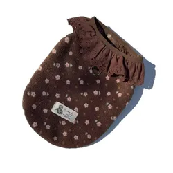 abrigo felpa invierno encaje floral para perros y gatos pequeños