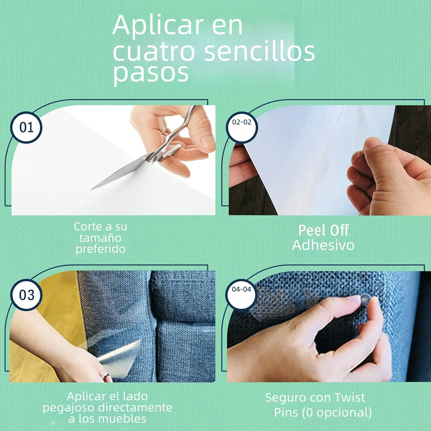 Rascador para gatos, cinta raspadora para sofá, poste rascador, protección para muebles, cubierta protectora para sofá, almohadilla disuasoria, alfombra para mascotas - imagen 4