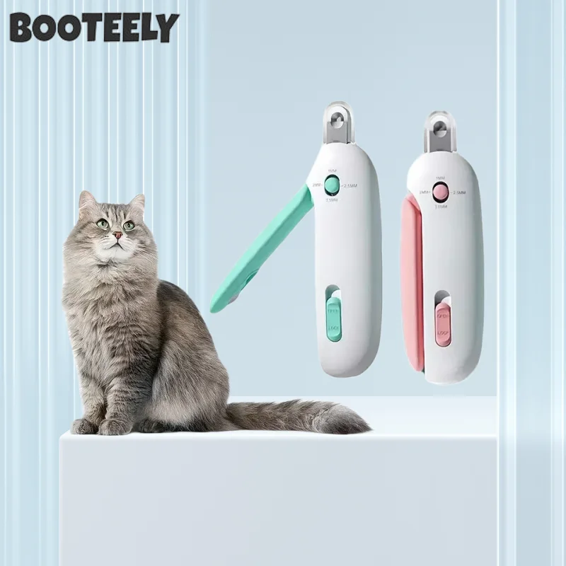 Nuevas tijeras empujadoras para perros y gatos se pueden ajustar, tijeras con agujeros redondos, tijeras para uñas, no daña la línea sanguínea, tijeras ciegas