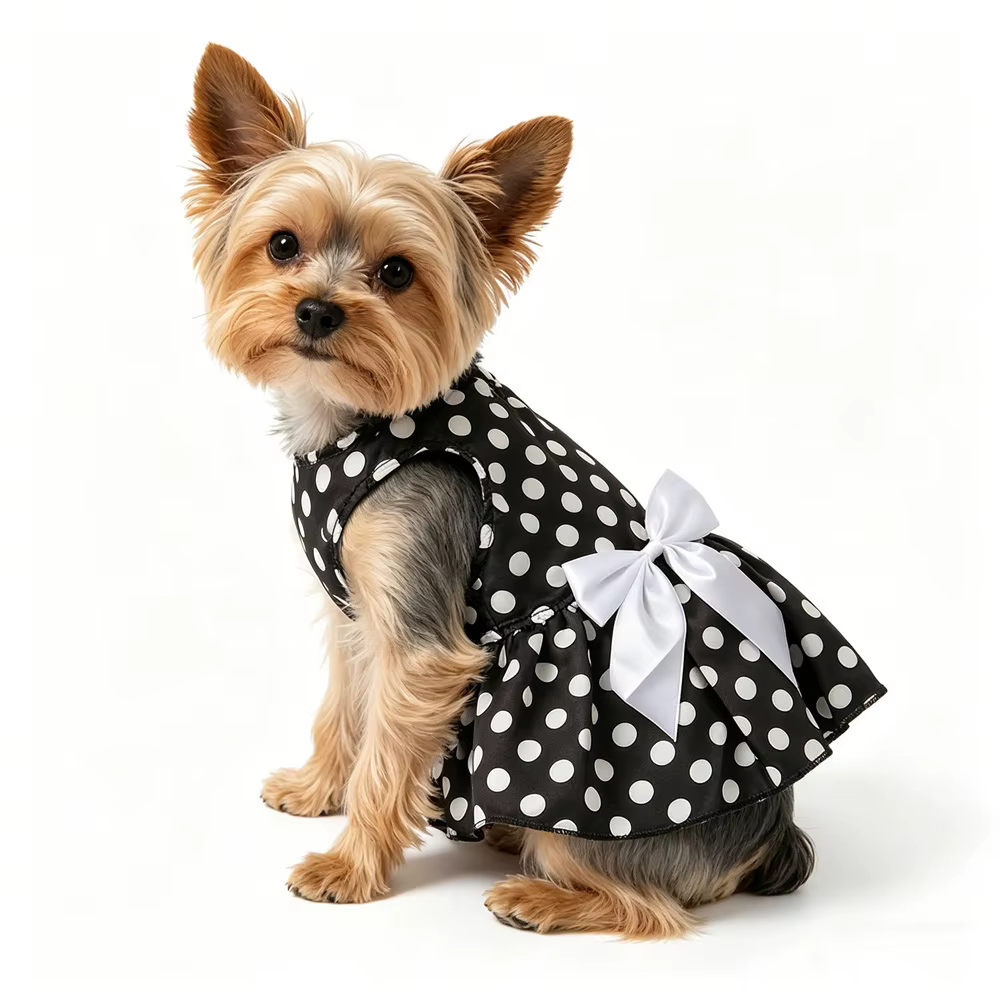 Vestido estampado de puntos para perros pequeños Yorkshire y Chihuahua - imagen 5