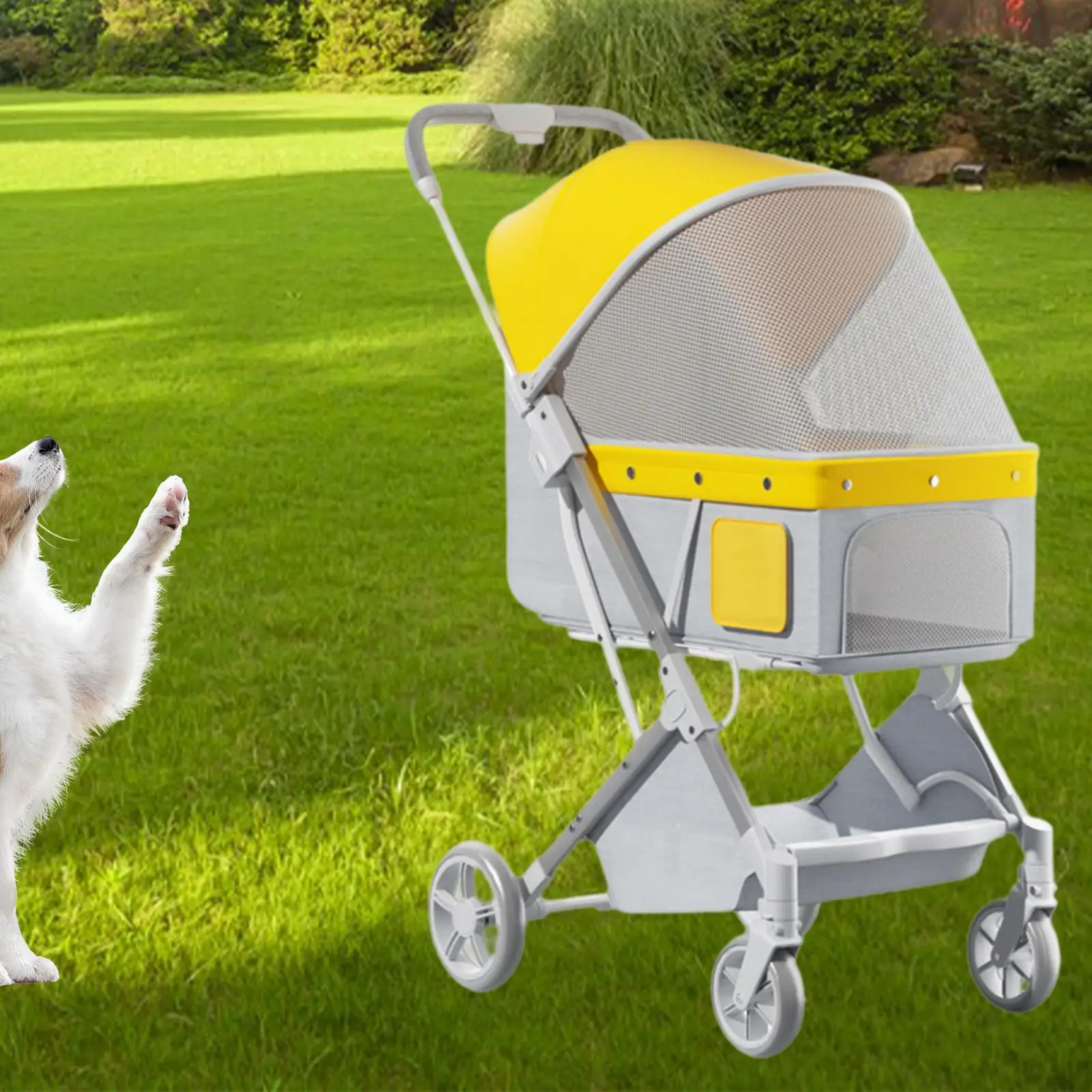 Folding Pet Trolley Dog Carrier Pet Travel Stroller for Small Pet Dogs Cats Folding Pet Trolley Dog Carrier Pet Travel Stroller for Small Pet Dogs Cats