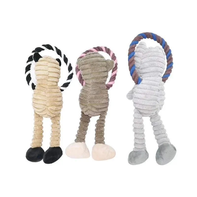 1 unidad de juguetes de peluche para perros, juguete de animales chirriantes para mascotas, juguete para masticar dientes limpios, suministros para mascotas, juguetes interactivos - imagen 4