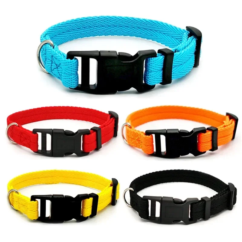 Collar para perro, correas de nailon, hebilla de moda, Collar para mascotas para perros pequeños y medianos, Chihuahua, perro, rojo, negro, azul, naranja, accesorio para mascotas - imagen 2