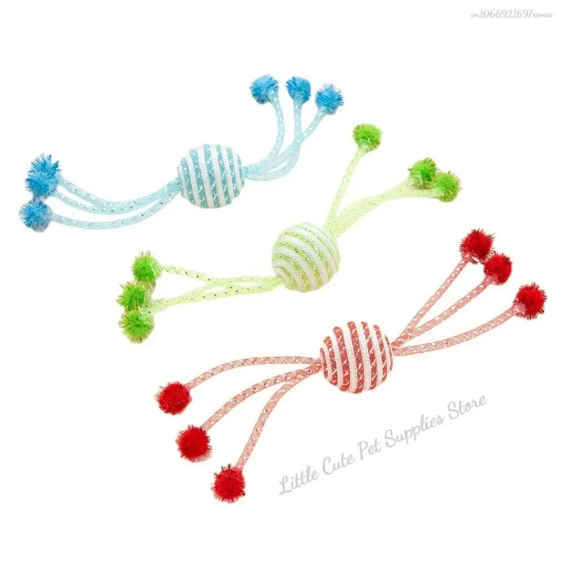 Pelota de lana resistente a las mordeduras para Gatos, juguete interactivo para mascotas, palos, cuerdas, perros - imagen 5