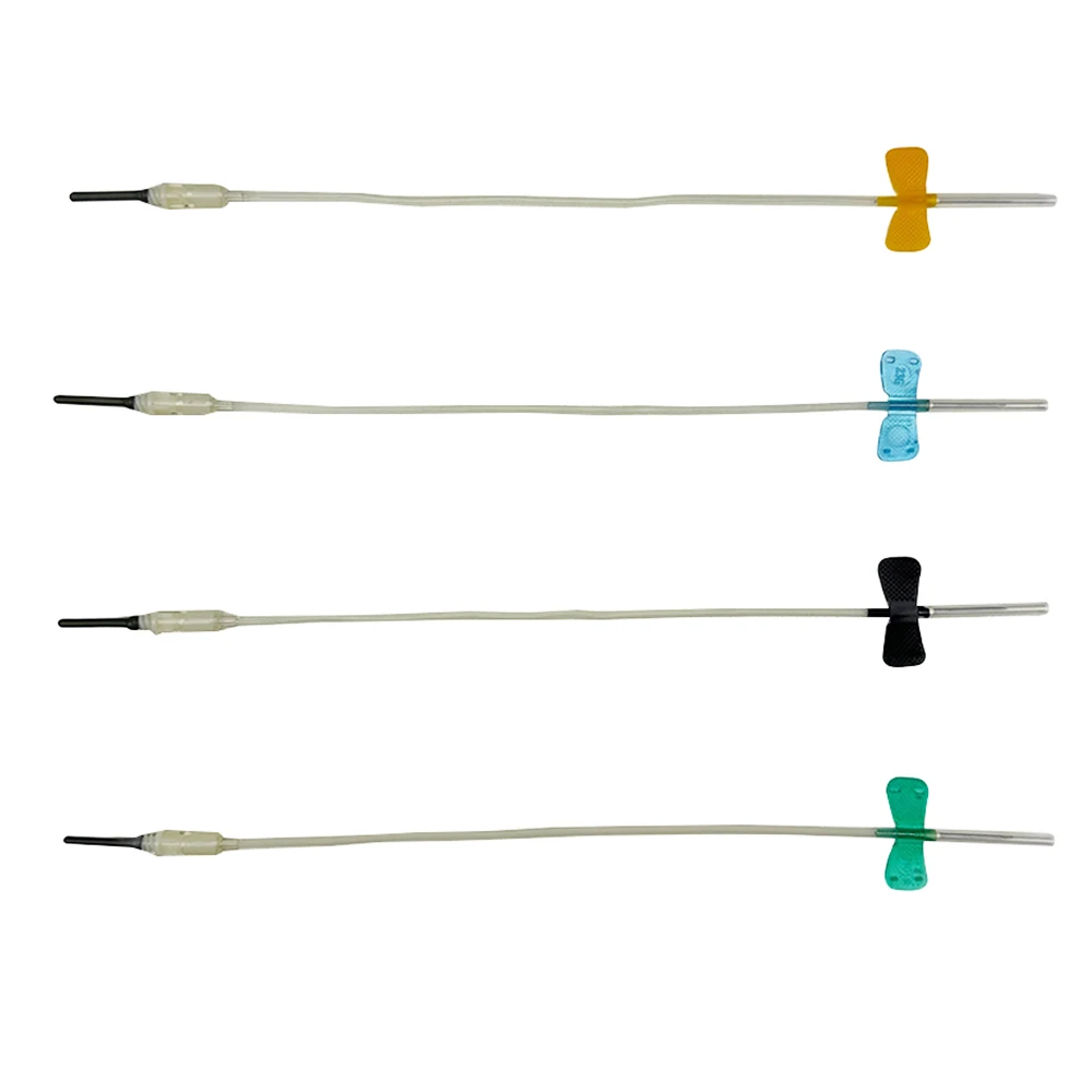 Agujas desechables de recolección de sangre de mariposa de doble ala para gatos, perros, cuidado de animales, habitación de cuidado de mascotas, 50-100 Uds. - imagen 2