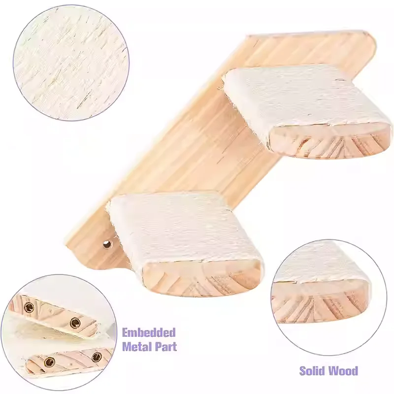 Tirador de madera para gatos, estantes de escalada, plataforma Ideal para gatitos, moler las garras y jugar - imagen 5