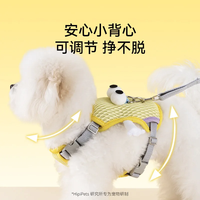 Pet transpirable mascota cuerda de tracción al aire libre estilo chaleco arnés para el pecho perro pequeño gato correa de tracción antideslizante cachorro - imagen 2