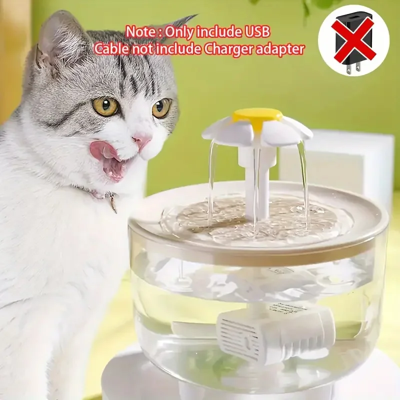 Fuente de agua automática silenciosa para mascotas con alimentación USB de 5V para perros y gatos, Material Pp de calidad alimentaria, funcionamiento de bajo voltaje - imagen 2
