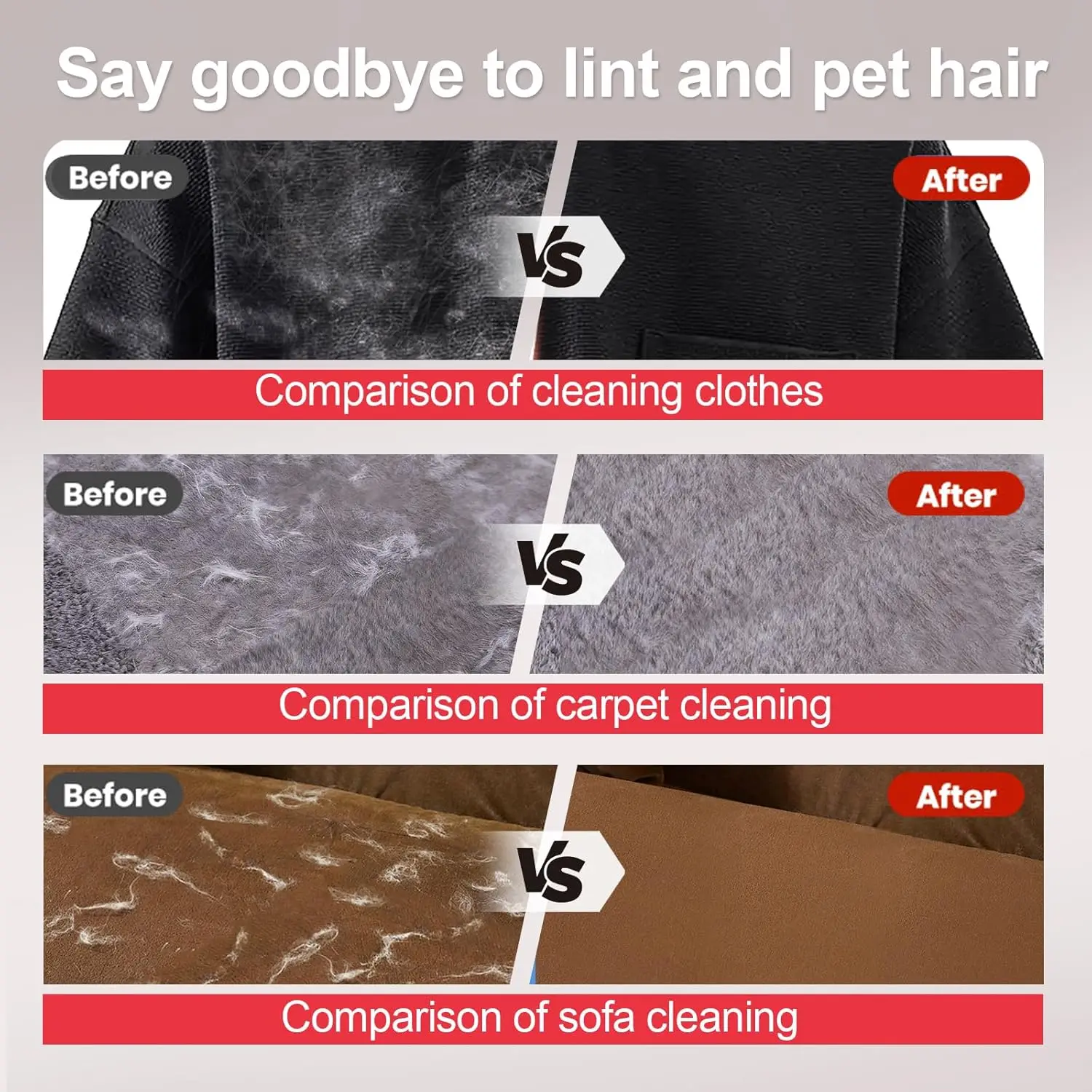 Guantes reutilizables para quitar el pelo y perros con cepillo mágico estático de 5 dedos, adecuados para muebles, alfombras, ropa, adhesivo estático - imagen 4