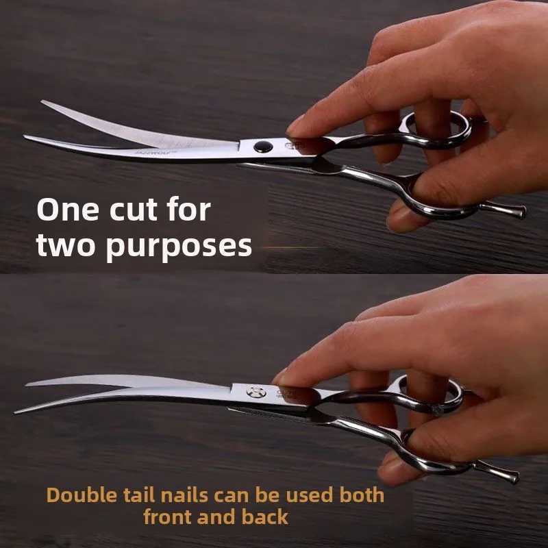 Tijeras para recortar el pelo de mascotas, tijeras rectas y curvas, recortadora profesional, productos de limpieza para mascotas, accesorios, tijeras - imagen 4