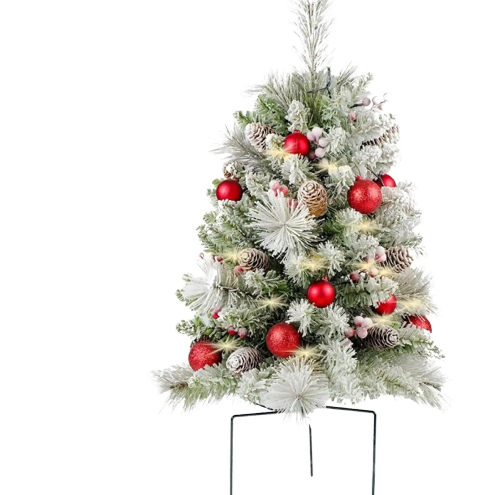 Árbol artificial con luces Arbustos verdes artificiales Plantas de arbustos realistas para patio Navidad - imagen 5