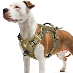 Arnés táctico sin tirones para perros – Chaleco transpirable y reflectante