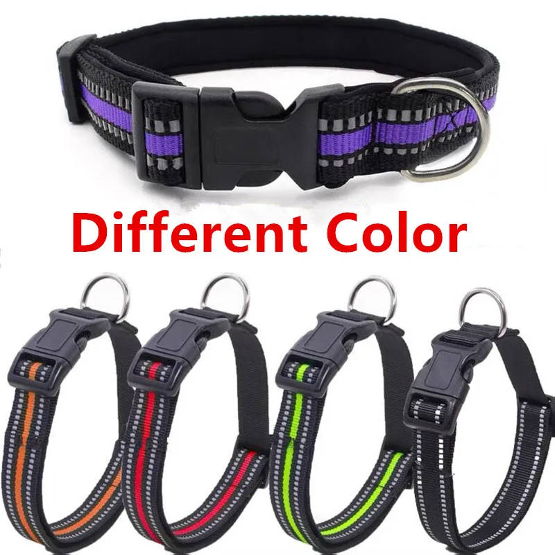 Collar reflectante de nailon para perro, cadena ajustable para caminar, impermeable, producto para mascotas - imagen 2