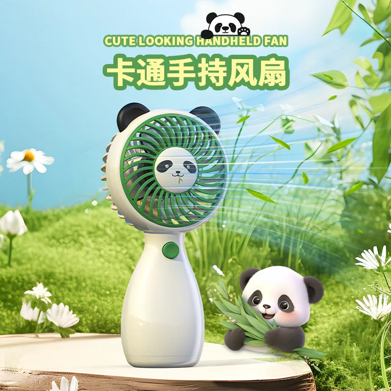 Ventiladores de carga USB para mascotas, ventilador de mano con dibujos de Panda, pequeño ventilador de bolsillo, Mini ventiladores eléctricos portátiles, productos para mascotas