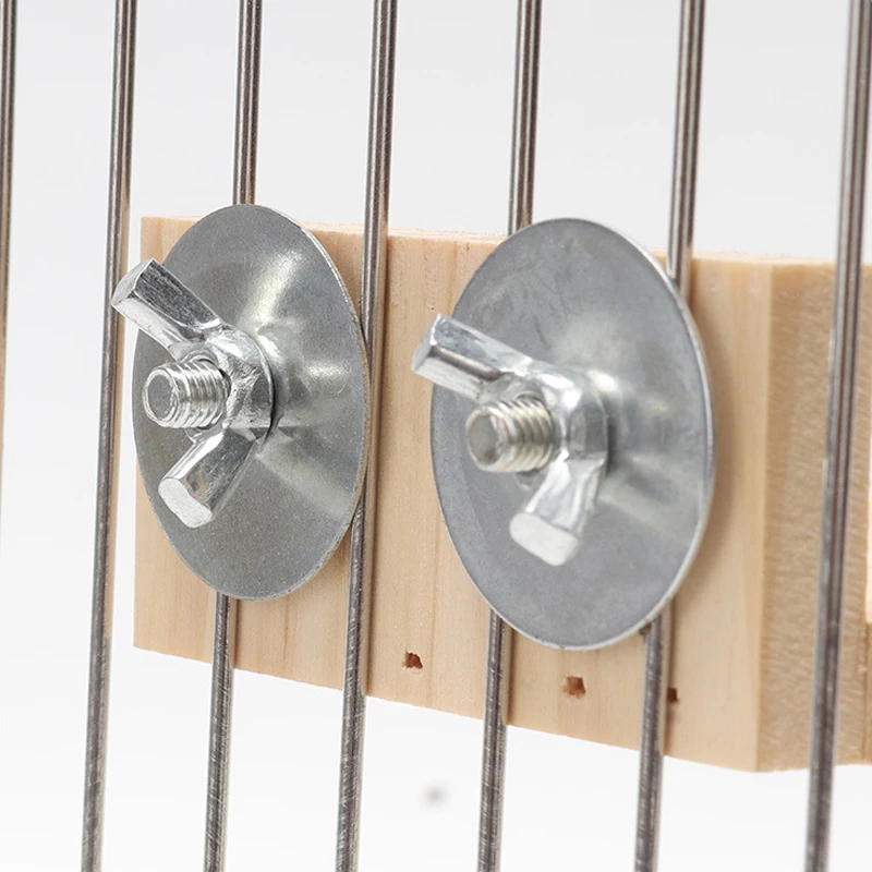 Perchas redondas de madera con forma de flor para mascotas, plataforma de juguete para loros y pájaros, estante de pie, rama de hámster, jaula para pájaros, tablero de estación para mascotas - imagen 4