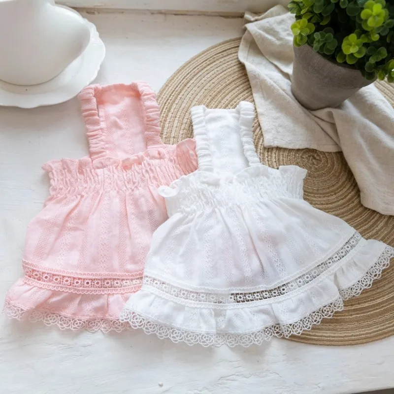 Top de encaje con tirantes para perros pequeños, estilo elegante - imagen 3