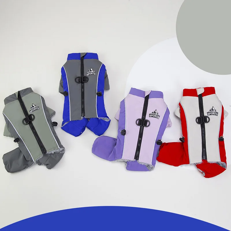 Abrigo cálido de invierno para perros, mono reflectante para perros pequeños y medianos, ropa impermeable para cachorros, chaqueta de plumón para perros, suministros para mascotas - imagen 2