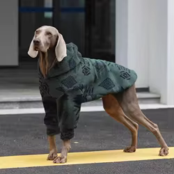 Abrigo invierno perro mediano grande forro sherpa térmico con capucha
