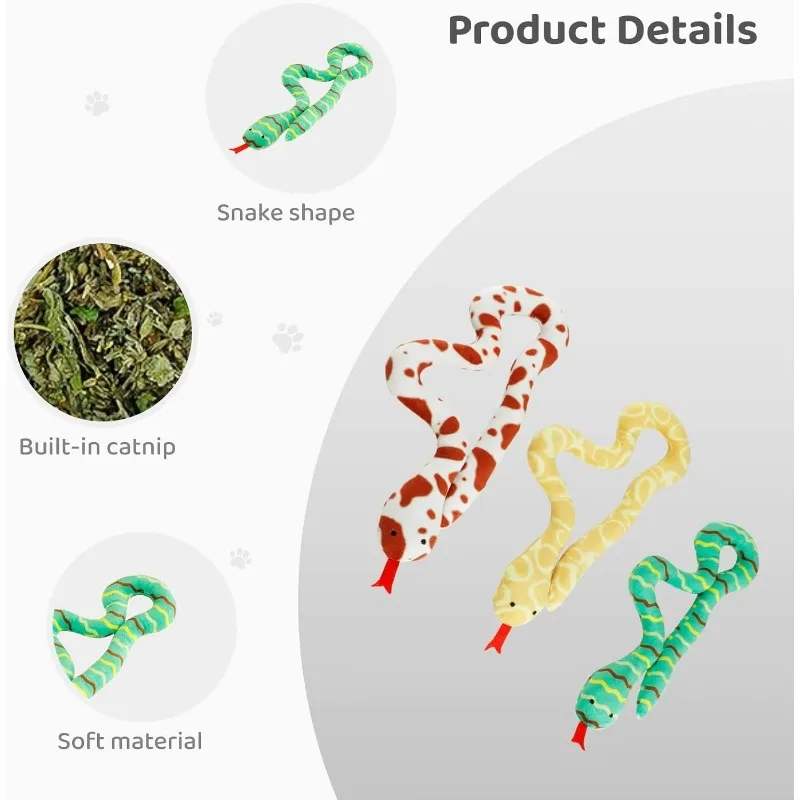 Juguete interactivo de hierba gatera para gato, juguete interactivo de peluche para gato, serpiente glotón, resistente a mordeduras, Molar, juguete para regalo para gato, accesorios para mascotas