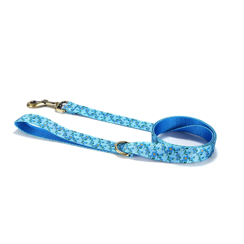 PLATTCO, venta al por menor, Collar a cuadros de caballero hecho a mano para perro, conjunto azul violeta, 5 tamaños, collares y correas para perros PDC372 - imagen 2