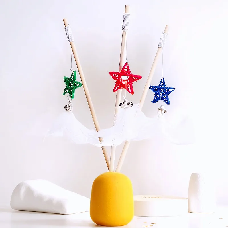 Juguete de plumas con campana para gatos – Palo interactivo - imagen 3