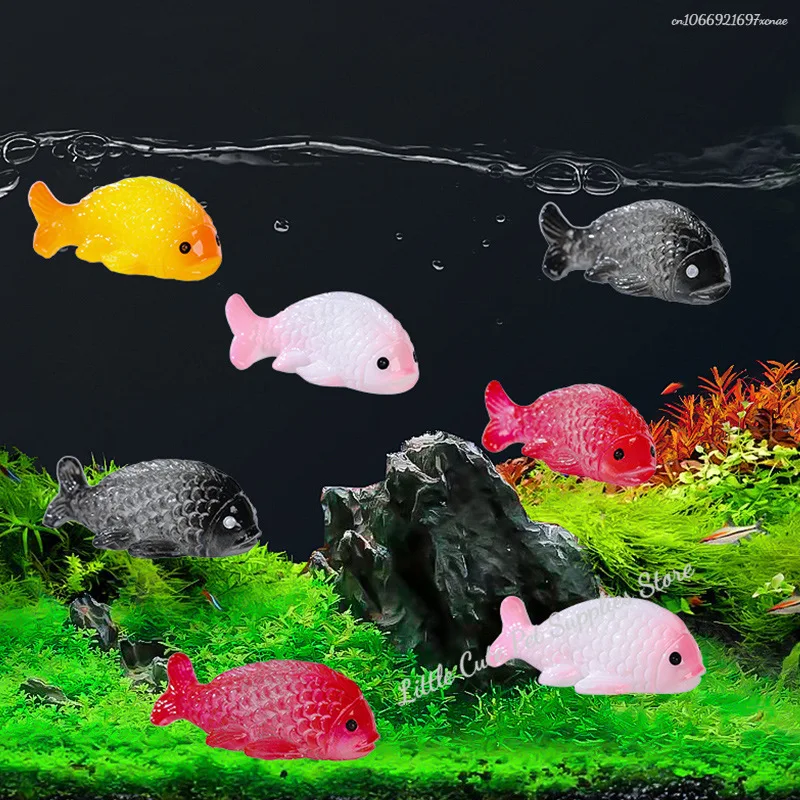 Paisaje flotante de peces falsos de plástico duradero Artificial para decoración de pecera, adorno de acuario - imagen 2