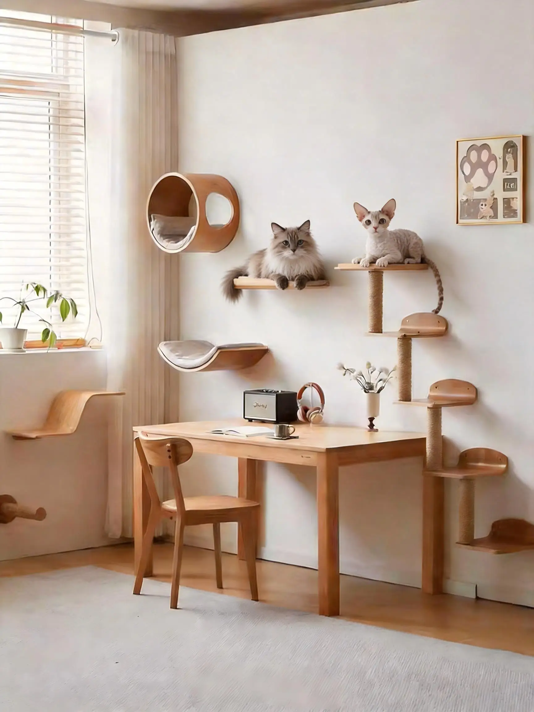 Rascador de lujo para gatos y juguetes divertidos - imagen 2