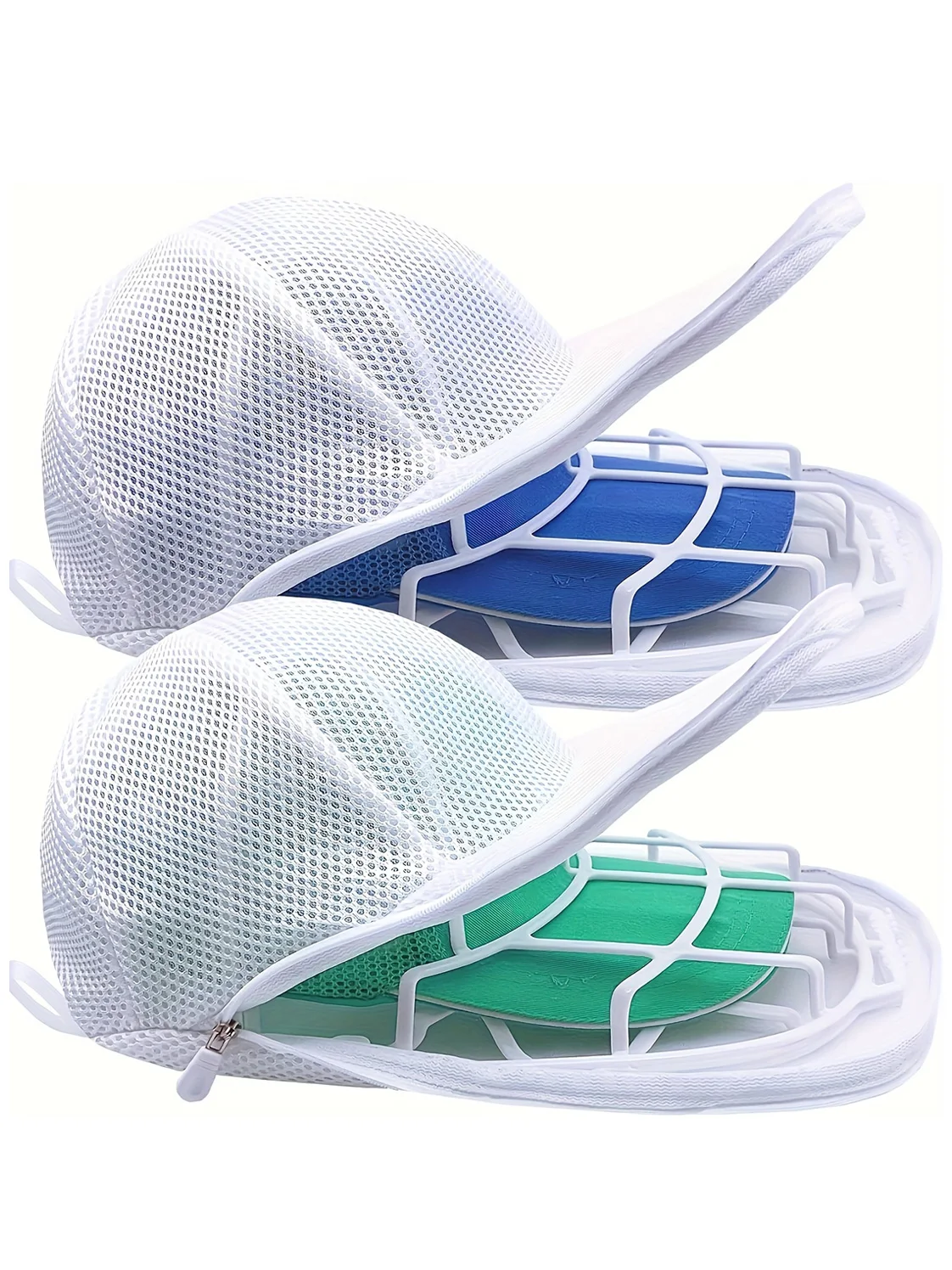 2/4/6 unids/set conjunto de lavado de sombreros gorra de béisbol de pico de pato lavado y secado solar estante protector de lavado de máquina integrado no deformado - imagen 3