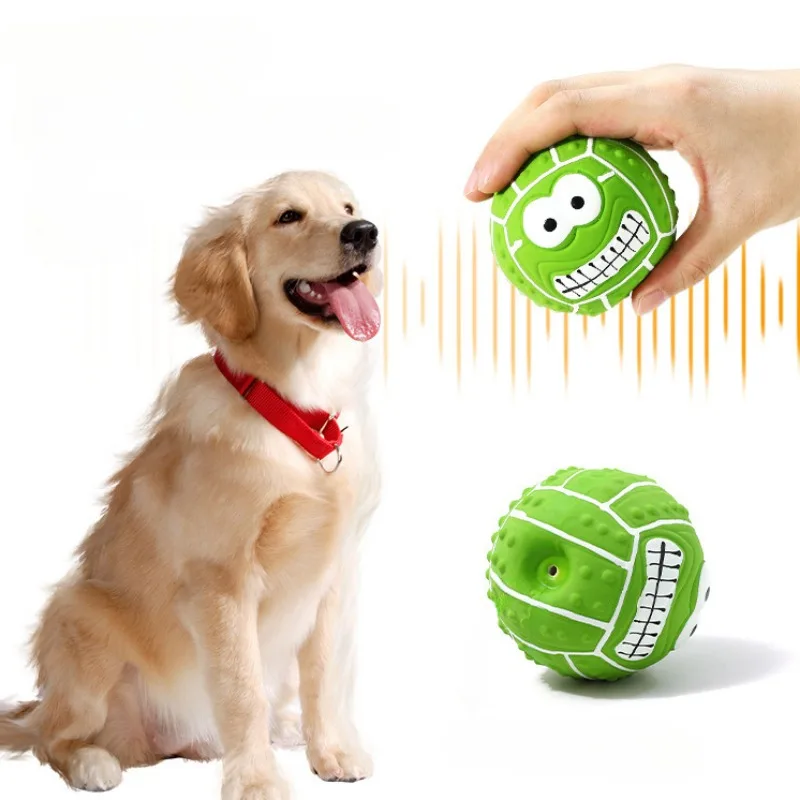 Bolas para chirrido de látex para perros, juguete para mascotas, productos de entrenamiento para cachorros, suministros de molienda de dientes resistentes al masticable, juguete interactivo para interiores - imagen 3