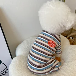 Ropa a rayas para perros, mono para perros, pijamas para perros de otoño e invierno, abrigos para cachorros de cuatro patas, ropa para Chihuahua Bichon para perros y gatos