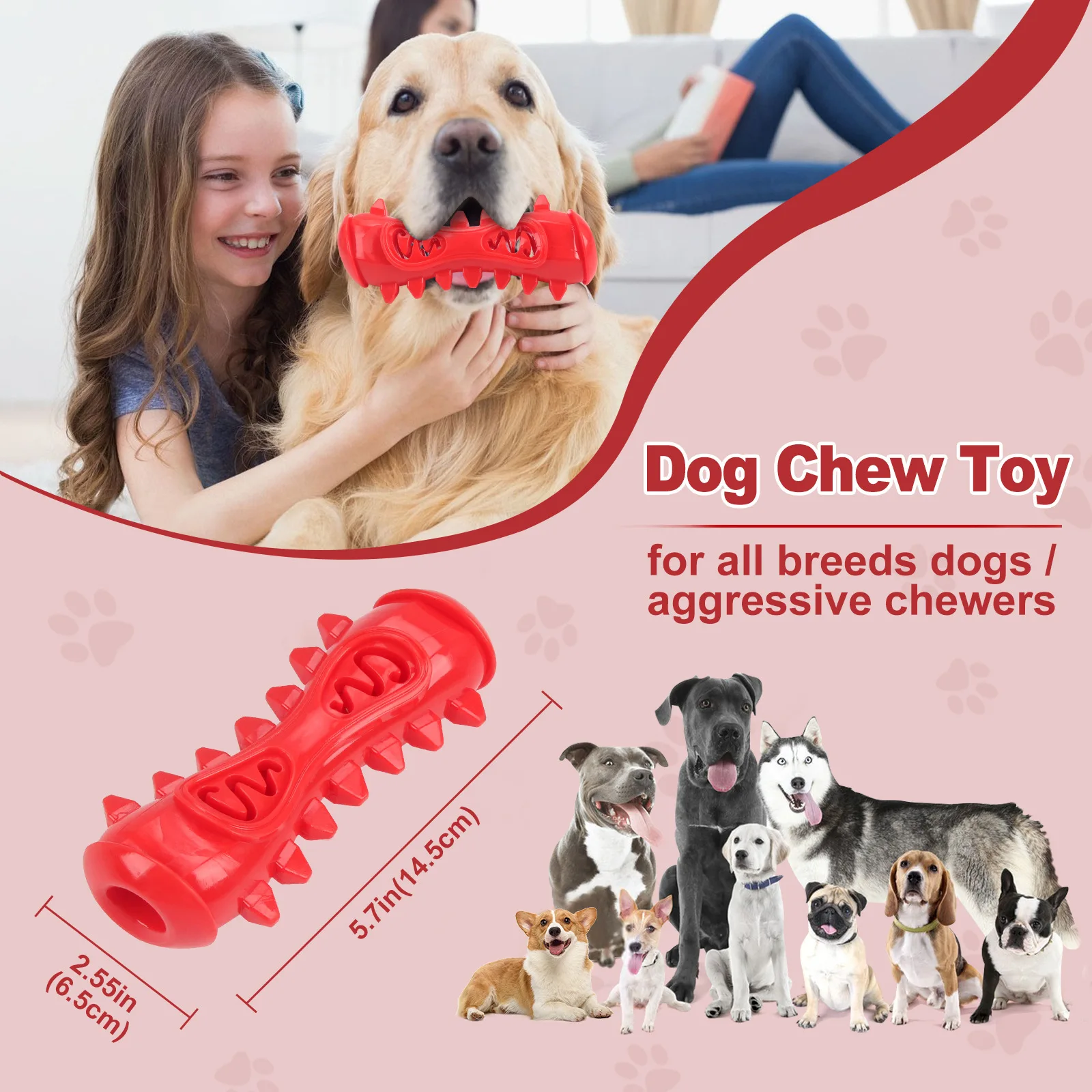 Juguete masticable para perros: limpieza dental y alivio de dentición - imagen 3