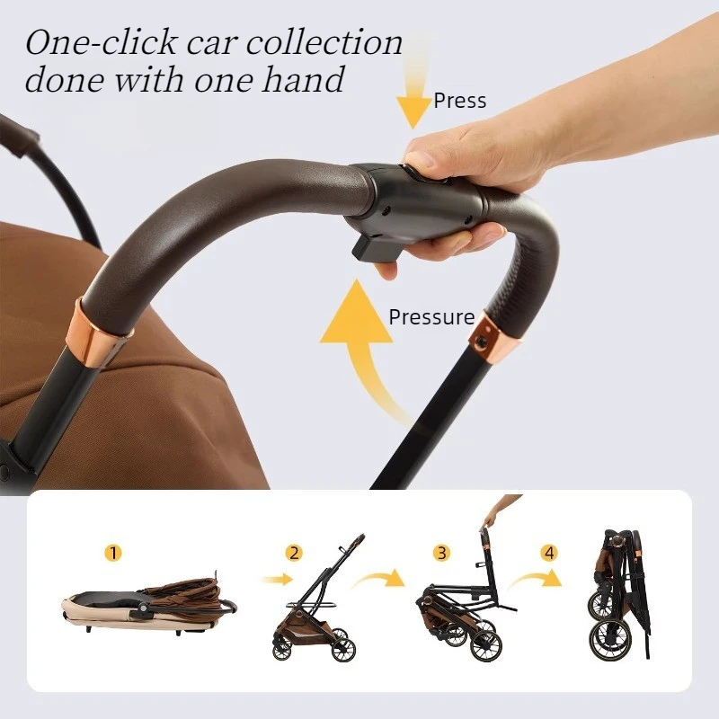 Cochecito plegable para perros y gatos con transportin extraible - imagen 3