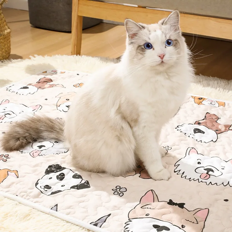 Alfombras suaves lavables para gatos, alfombrilla para camas portátil de viaje para cachorros y gatitos, almohadilla cómoda bonita para perros de interior, cojín para suministros para mascotas para todas las estaciones - imagen 2