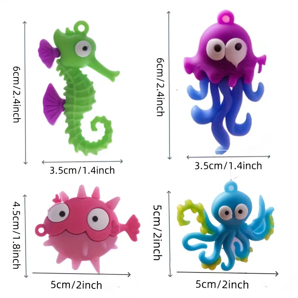 Decoraciones para acuario Ocean Life con bolas y cuerdas flotantes, bonitos adornos para pecera para decoración del acuario del hogar, personajes temáticos, 1 ud. - imagen 4