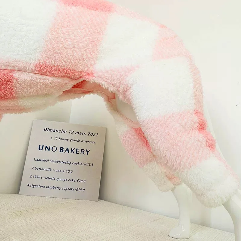 Abrigo de cuadros rosa para galgo italiano y whippet - Invierno - imagen 5