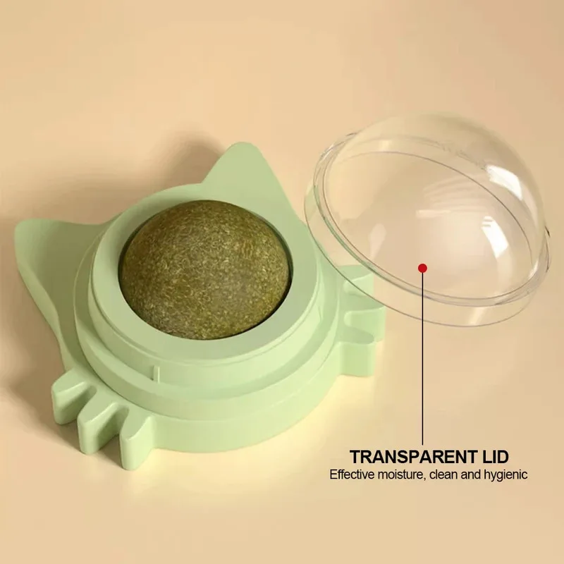 Piruleta de hierba gatera para gatos, diseño de pared, cuidado Dental, aliento fresco, aperitivos para gatos, bola energética, protección del estómago, suministros para mascotas, 1 Uds. - imagen 4