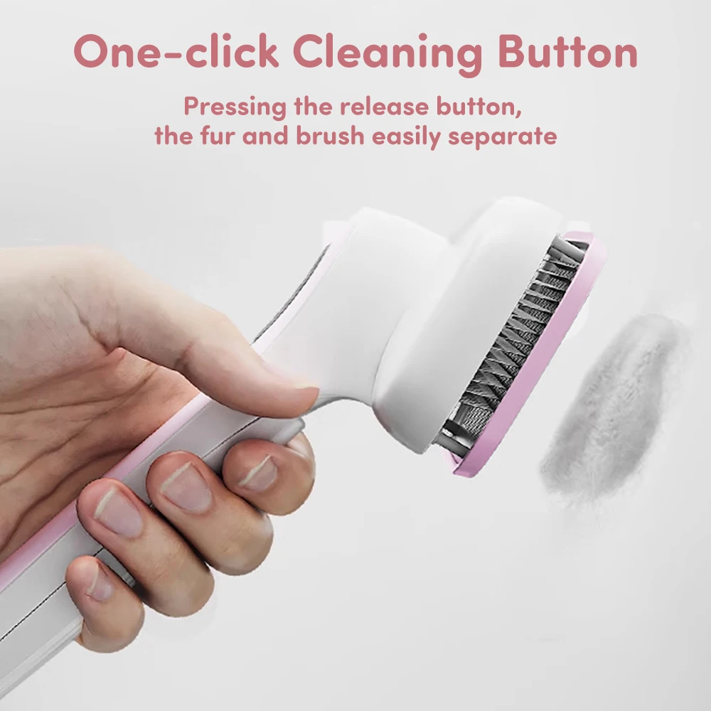 Peine para depilación de gatos, herramienta de aseo para perros, eliminación de pelo suelto, puntas de agujas redondas suaves, evita arañazos, suministros para mascotas, herramientas de belleza - imagen 3