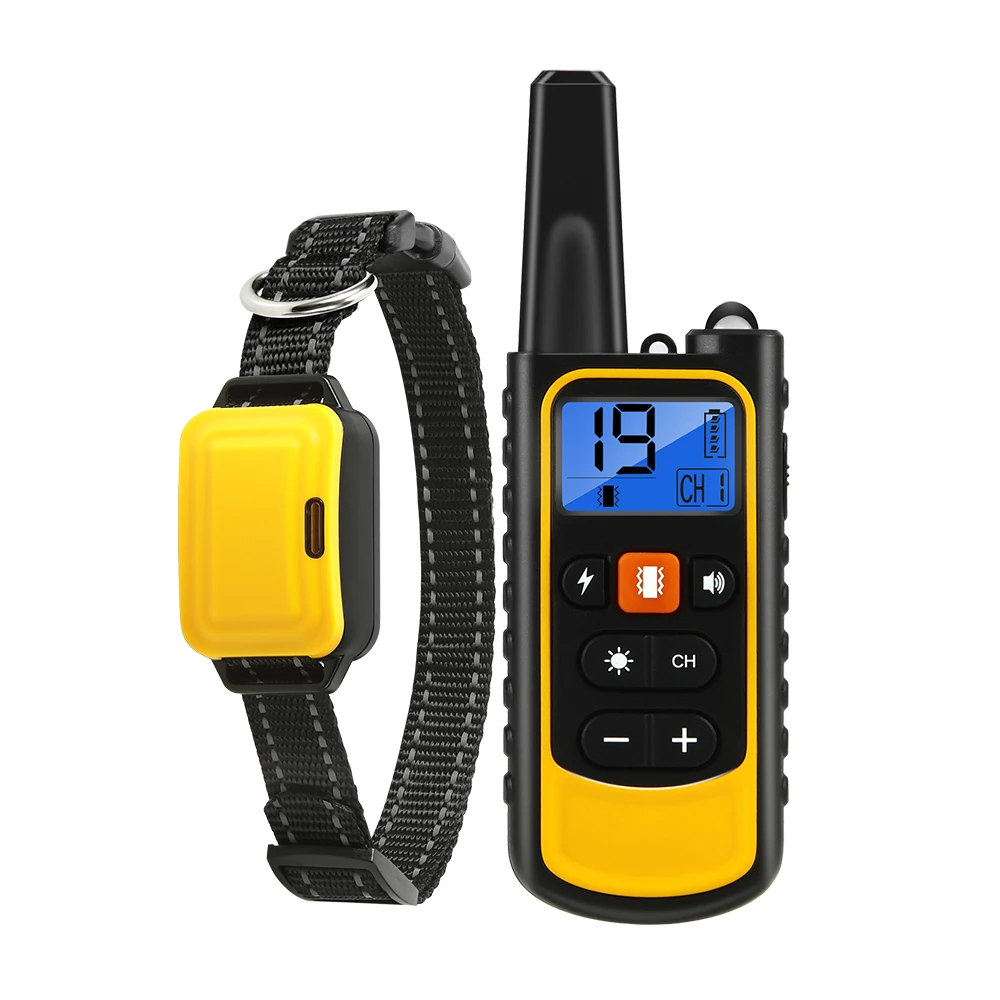 Collar de entrenamiento eléctrico para perros, entrenador de perros con Control remoto de 800m de distancia, Collar para perros recargable, Collar antiladridos para perros - imagen 4
