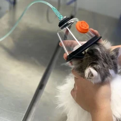 Máscara de oxígeno para perros y gatos - kit inhalación veterinaria