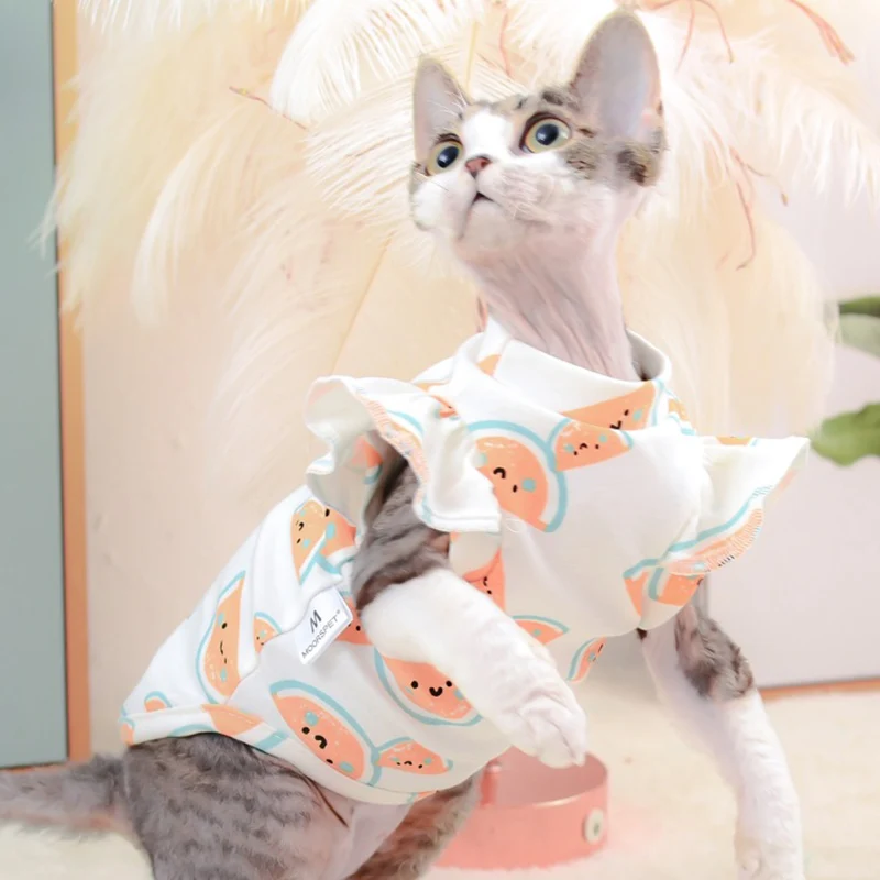 Sphynx-ropa de lujo para gato, vestido elegante para perro y gato, sin pelo, pequeño Bulldog Francés, disfraz para cachorro, chaleco para gatitos - imagen 5