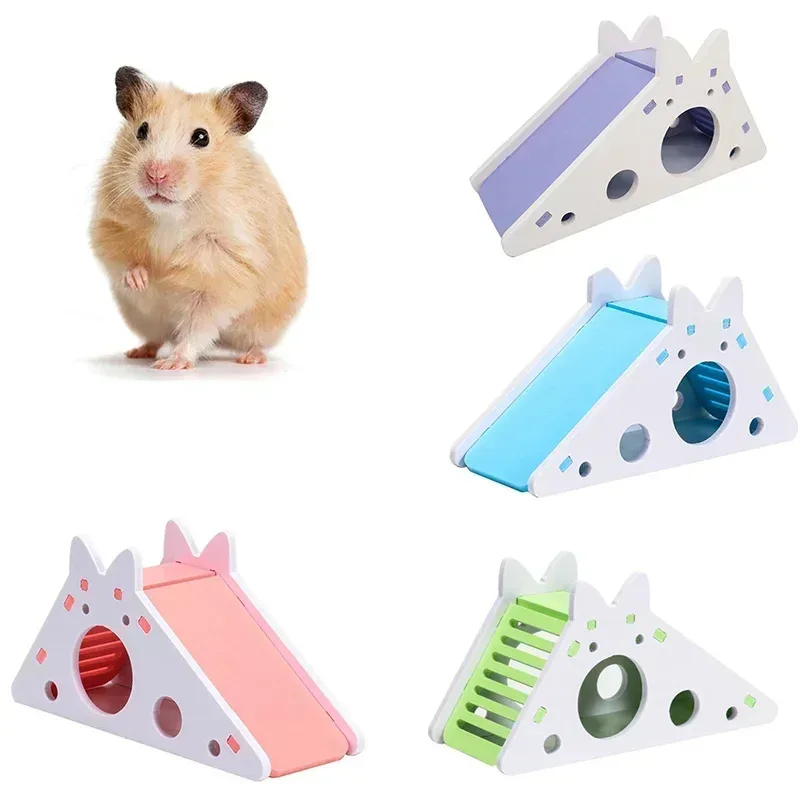 Divertido tobogán para hámster, juguete de conejillo de indias, tobogán ensamblado, Chinchillas, casa para hámster, jaula, accesorios transpirables para hámster