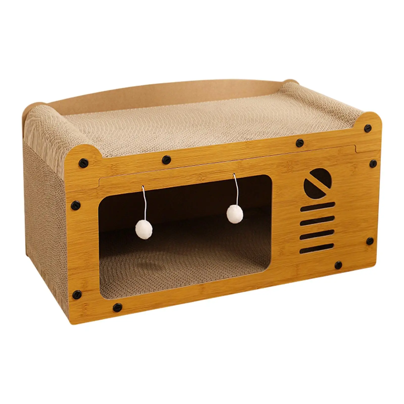 Cat House for Indoor Cats Exercising and Playing Anti Scratch Kitty Condo