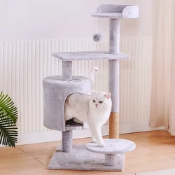 Casa árbol de escalada para gatos con poste rascador sisal